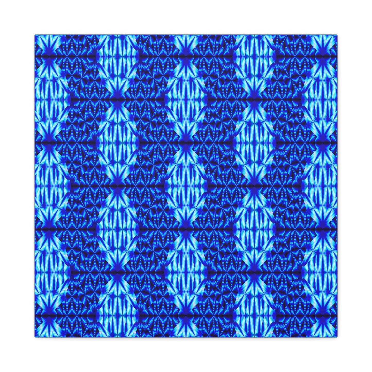 Blue Kaleidoscope Matte Canvas Wall Art