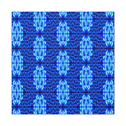 Blue Kaleidoscope Matte Canvas Wall Art