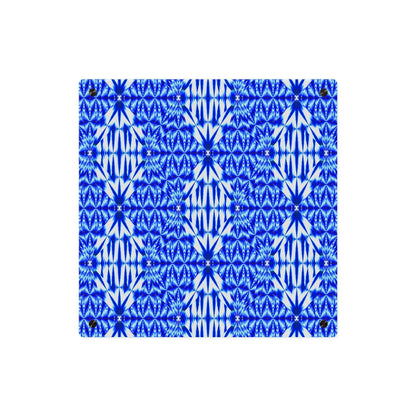 Blue Shibori Pattern Acrylic Wall Art Panel