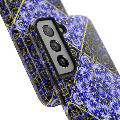 Blue Mandala Tough Phone Case — Personalized Name Option