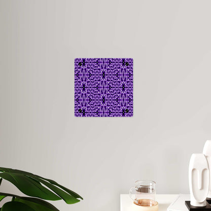 Purple Kaleidoscope Acrylic Wall Panel — Geometric Abstract Home Decor