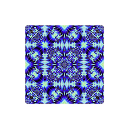 Blue Kaleidoscope Acrylic Wall Art Panel – Geometric Starburst Home Decor
