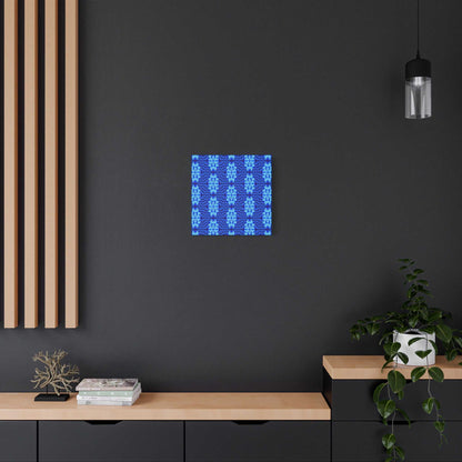 Blue Kaleidoscope Matte Canvas Wall Art