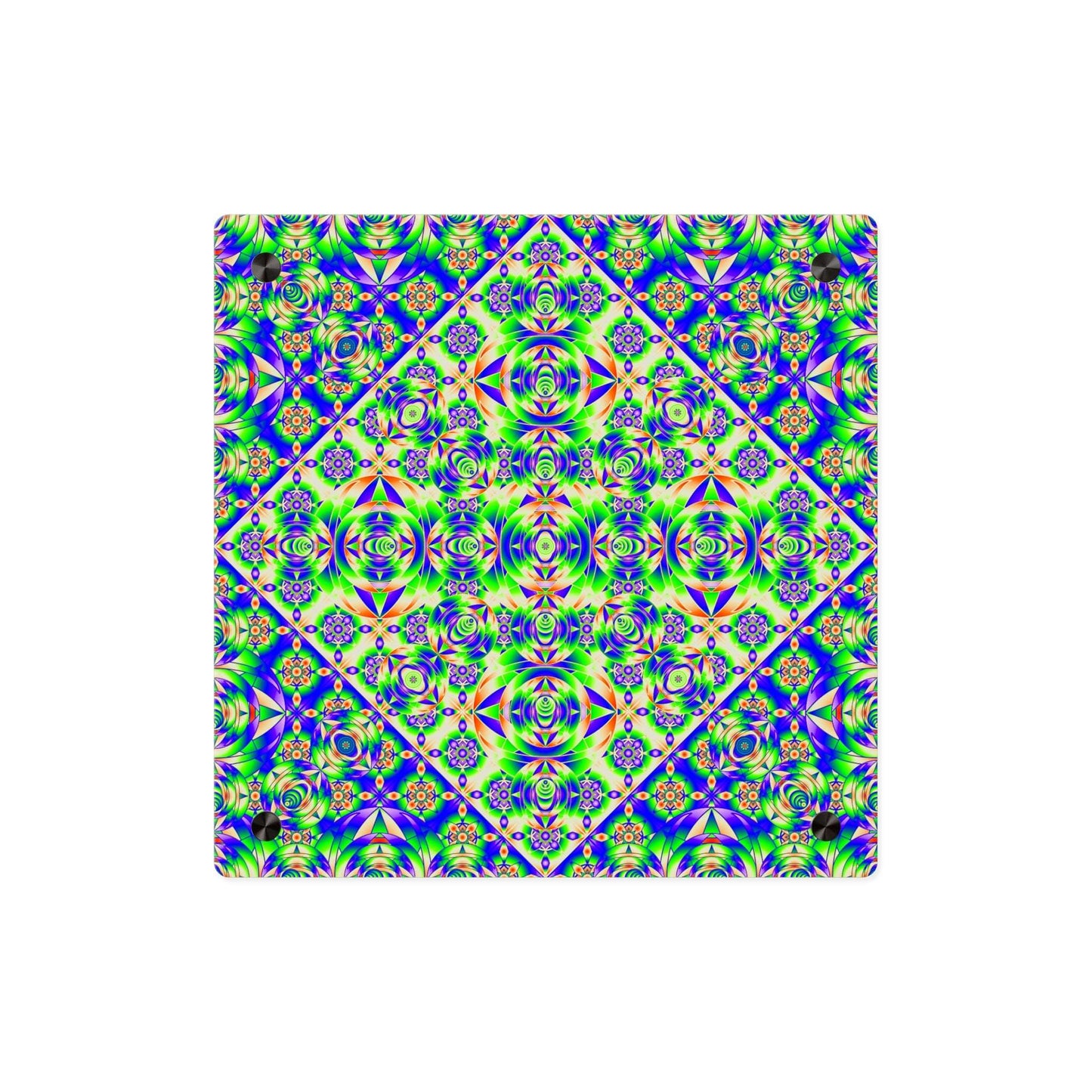 Psychedelic Kaleidoscope Acrylic Wall Art Panel