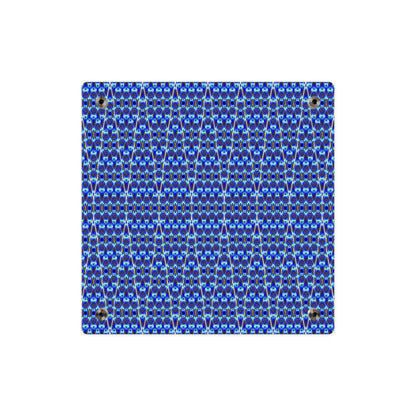 Blue Geometric Acrylic Wall Panel - Modern Abstract Pattern Art