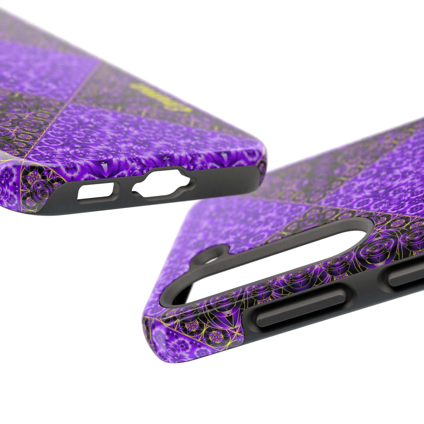 Personalized Purple Mosaic Tough Phone Case — Custom Name Phone Cover