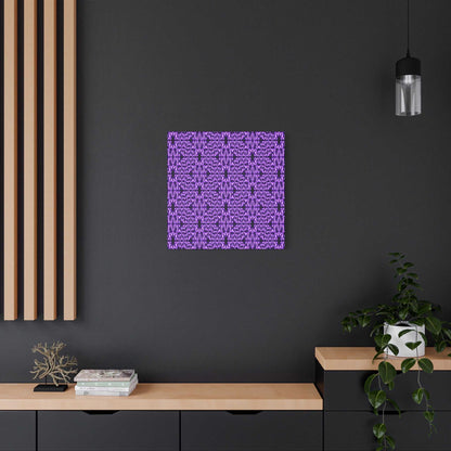 Purple Geometric Pattern Matte Canvas