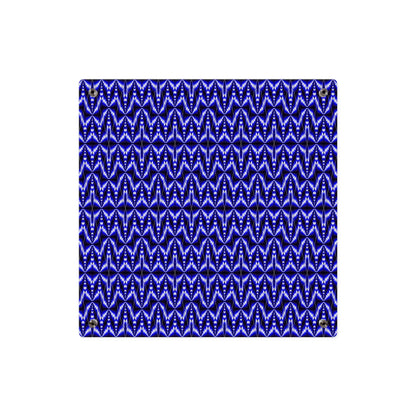 Blue Geometric Pattern Acrylic Wall Art Panel