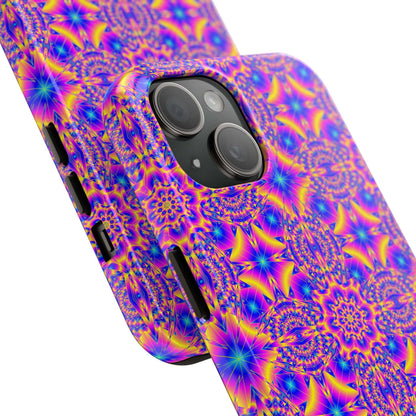 Psychedelic Kaleidoscope Tough Phone Case — Vibrant Geometric Pattern