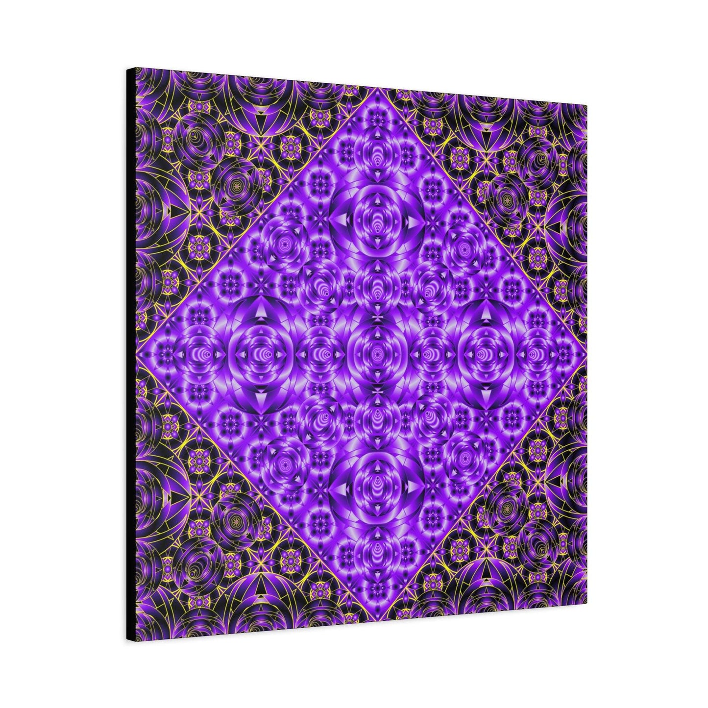 Purple Kaleidoscope Canvas Art — Vibrant Geometric Wall Decor