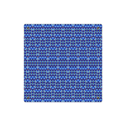 Blue Geometric Acrylic Wall Panel - Modern Abstract Pattern Art