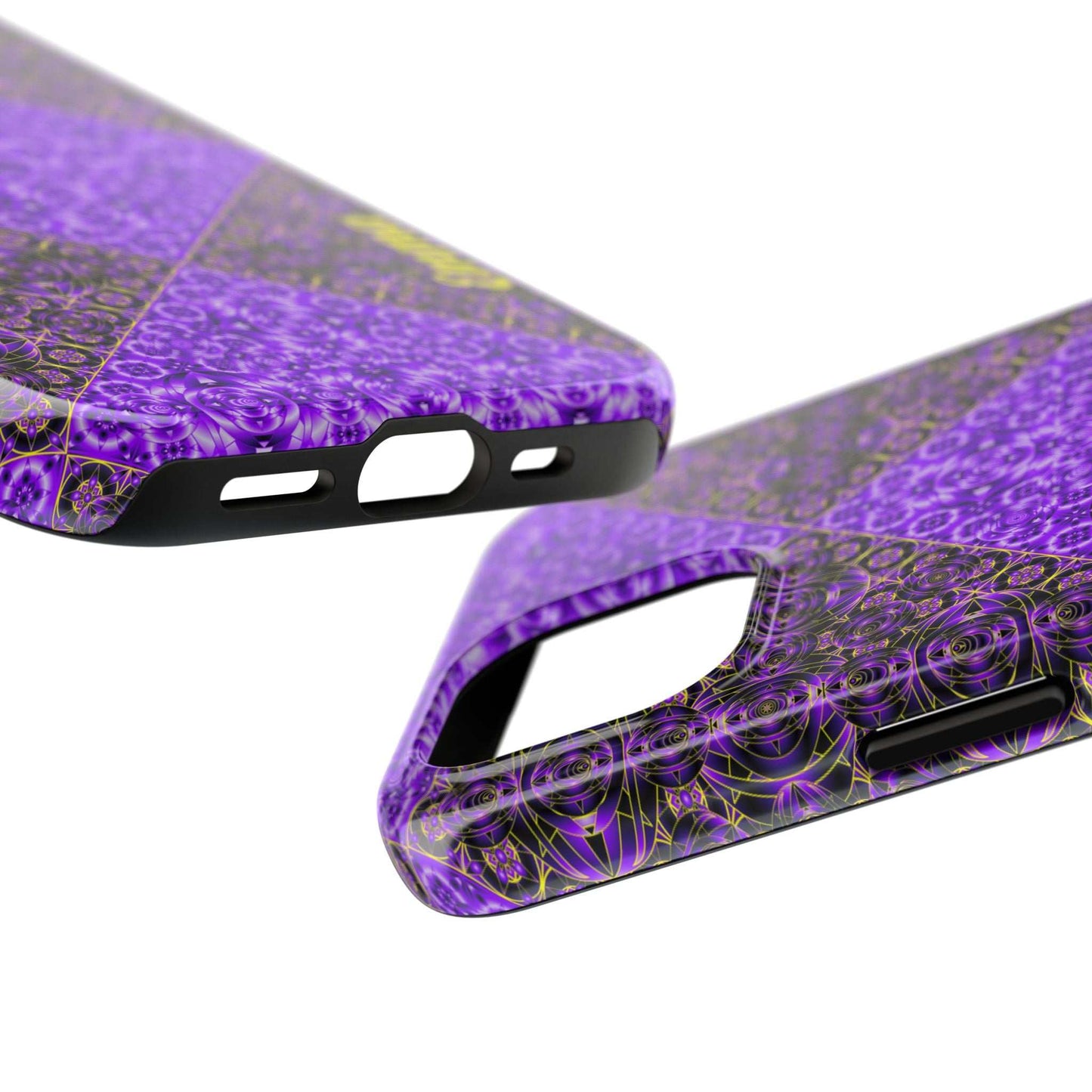 Personalized Purple Mosaic Tough Phone Case — Custom Name Phone Cover