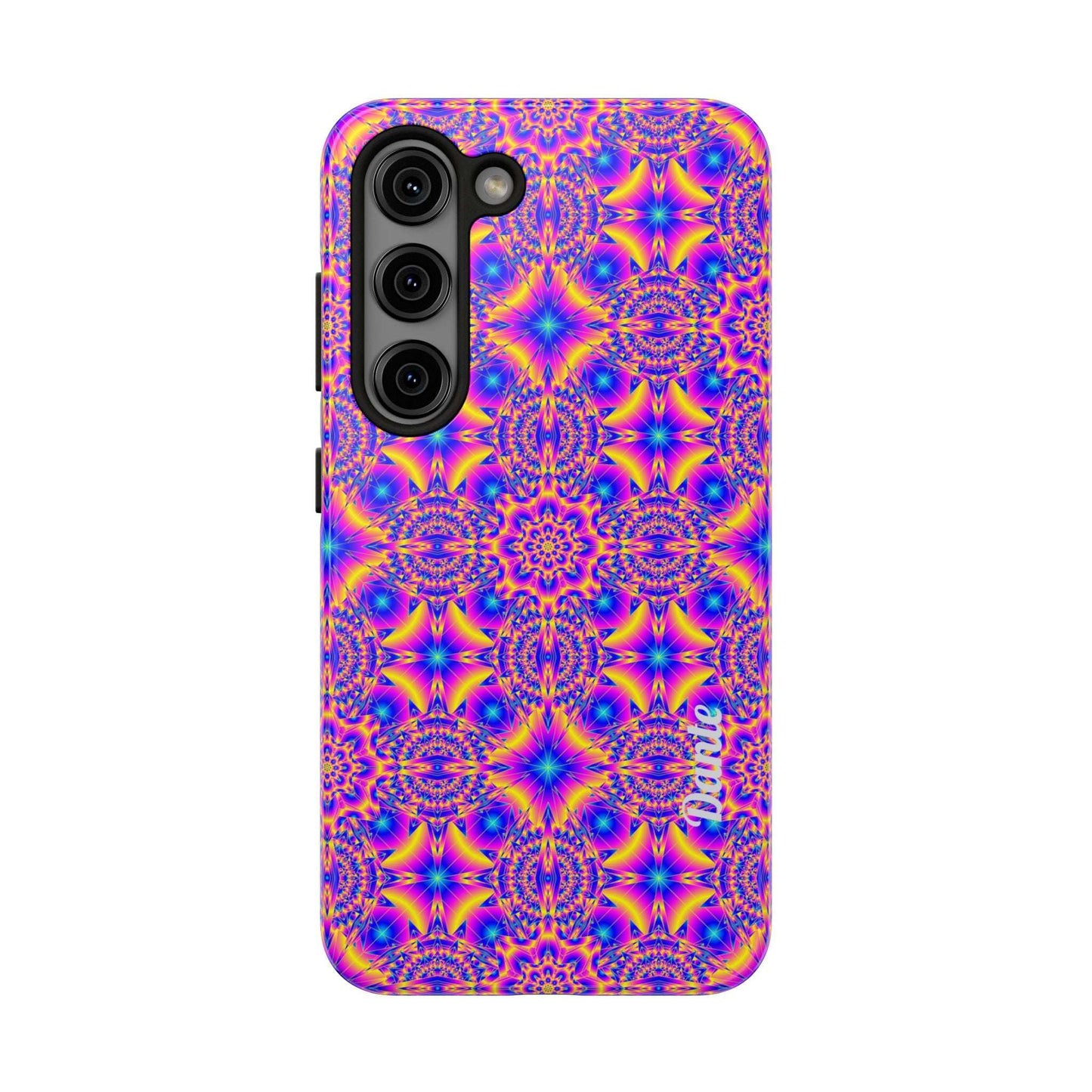 Psychedelic Kaleidoscope Tough Phone Case — Vibrant Geometric Pattern