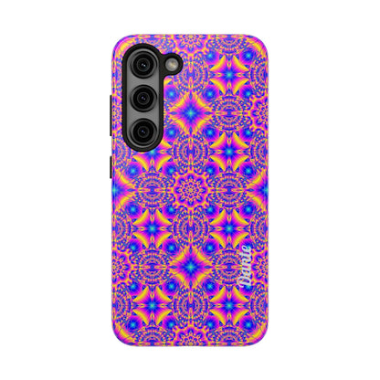 Psychedelic Kaleidoscope Tough Phone Case — Vibrant Geometric Pattern