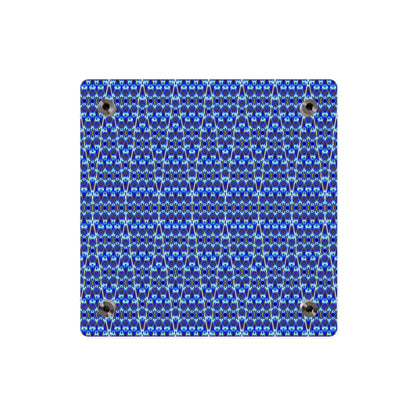 Blue Geometric Acrylic Wall Panel - Modern Abstract Pattern Art