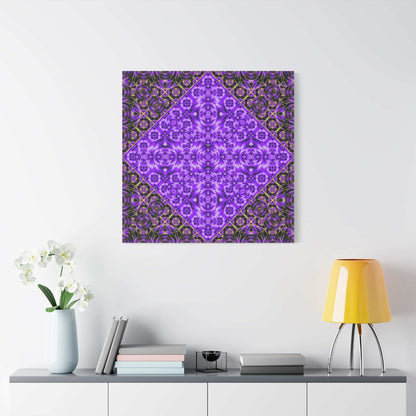 Purple Kaleidoscope Canvas Art — Vibrant Geometric Wall Decor