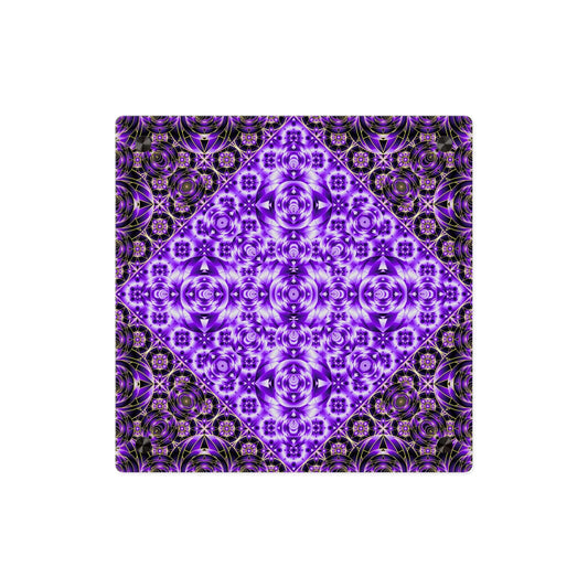 Purple Kaleidoscope Acrylic Wall Art Panel — Geometric Mandala Decor