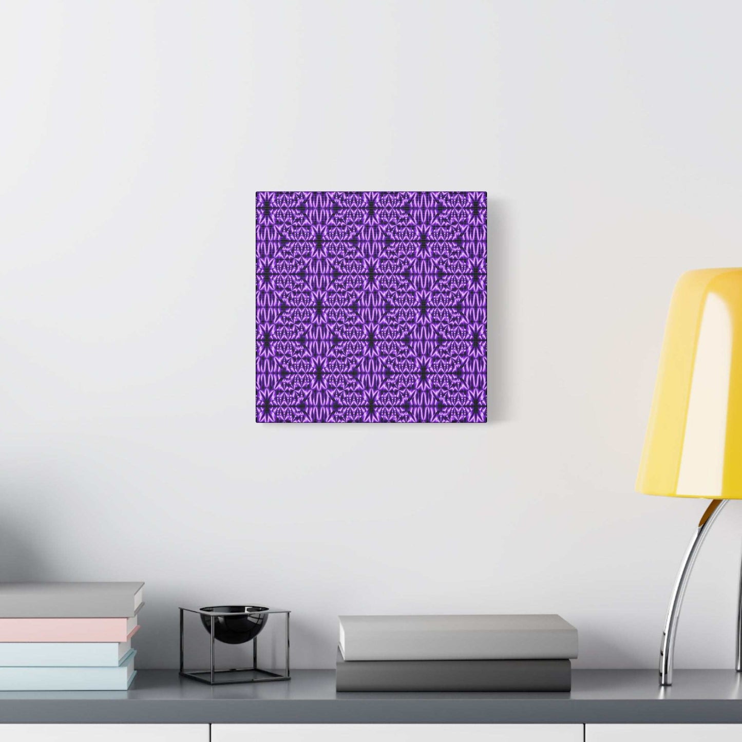 Purple Geometric Pattern Matte Canvas