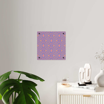 Acrylic Wall Art Panel — Pink & Blue Geometric Kaleidoscope