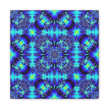 Blue Kaleidoscope Matte Canvas Wall Art — Stretched 1.25"