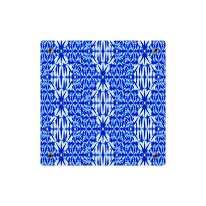 Blue Shibori Pattern Acrylic Wall Art Panel