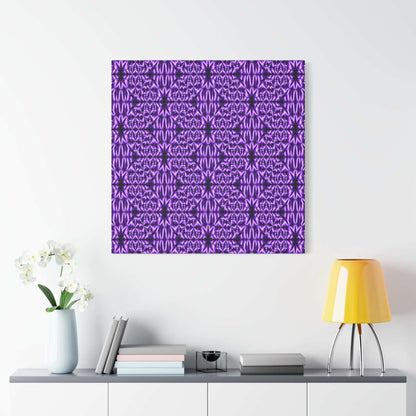 Purple Geometric Pattern Matte Canvas