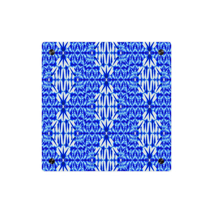 Blue Shibori Pattern Acrylic Wall Art Panel