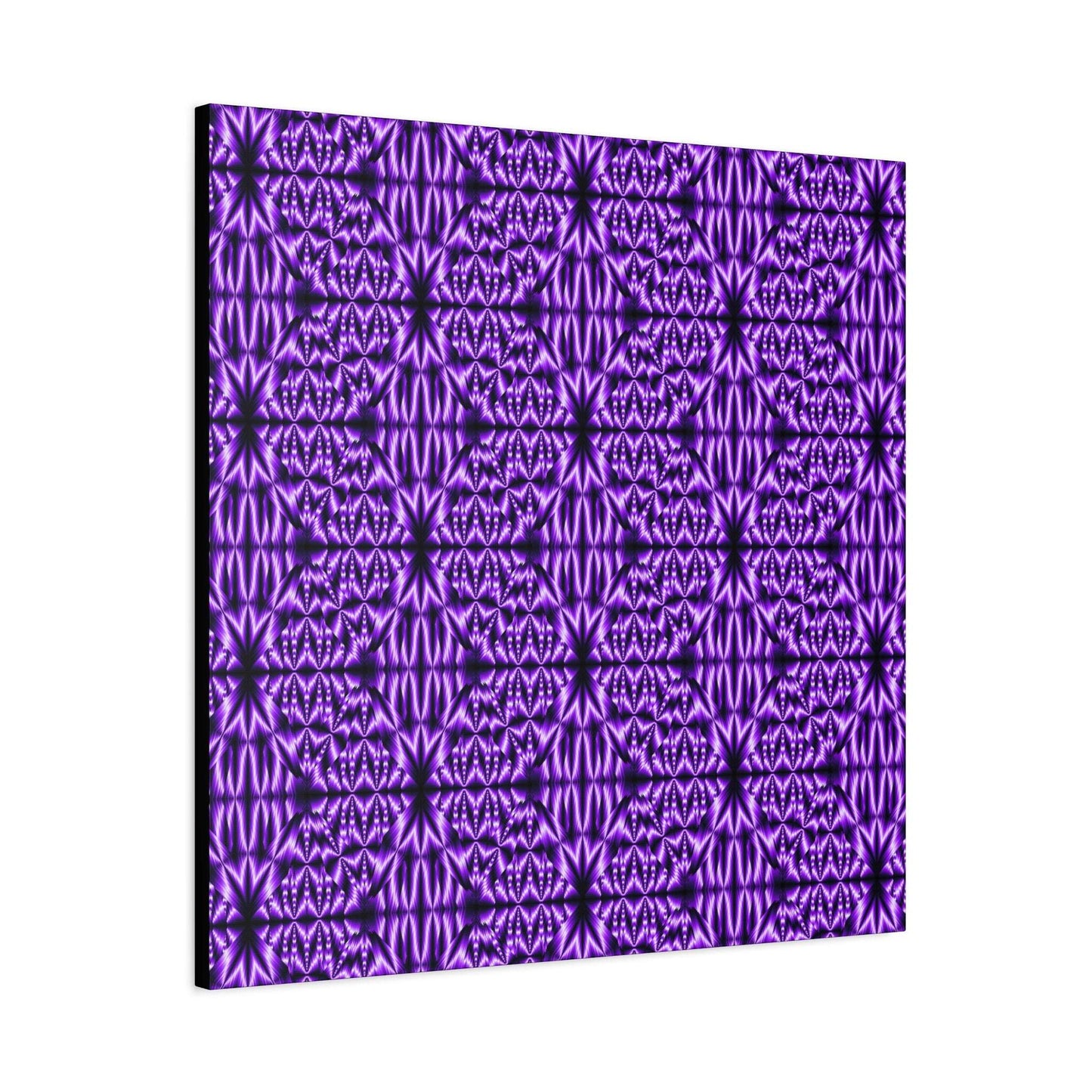 Purple Geometric Pattern Matte Canvas