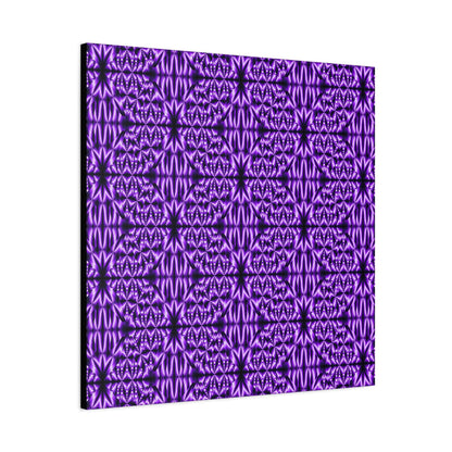 Purple Geometric Pattern Matte Canvas