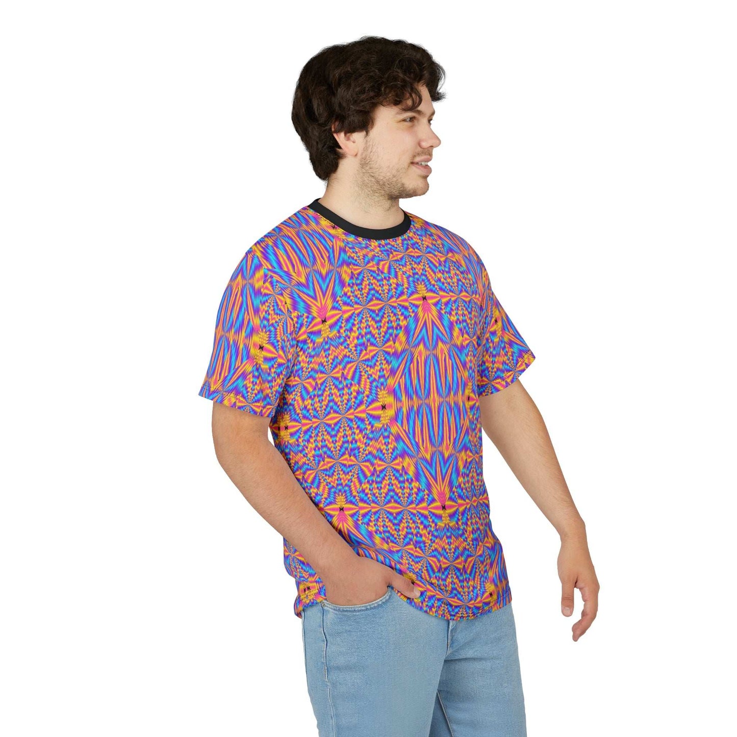 Psychedelic Kaleidoscope Tee — Vibrant All-Over Print Graphic T-Shirt