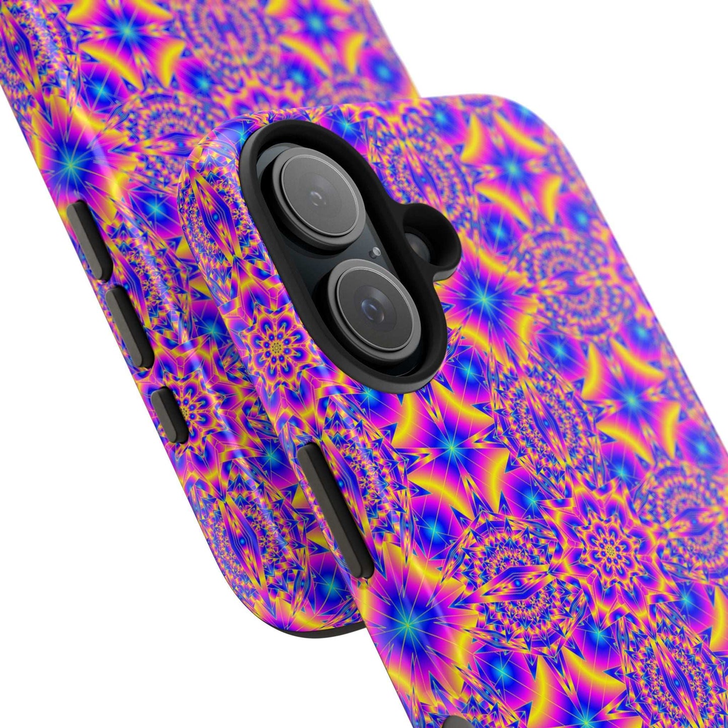 Psychedelic Kaleidoscope Tough Phone Case — Vibrant Geometric Pattern