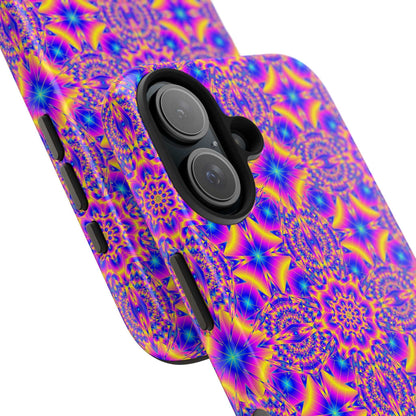 Psychedelic Kaleidoscope Tough Phone Case — Vibrant Geometric Pattern