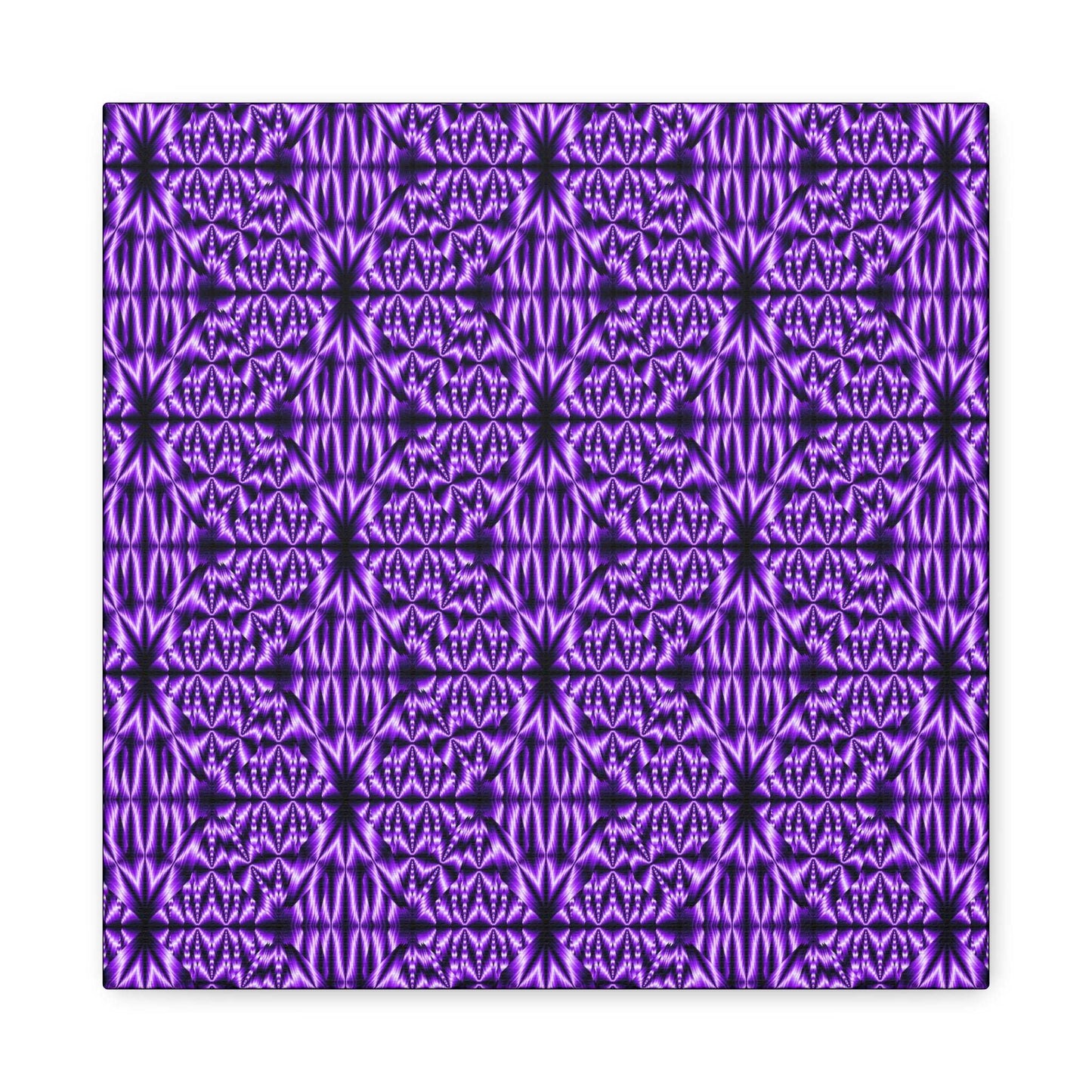 Purple Geometric Pattern Matte Canvas