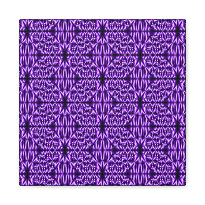 Purple Geometric Pattern Matte Canvas