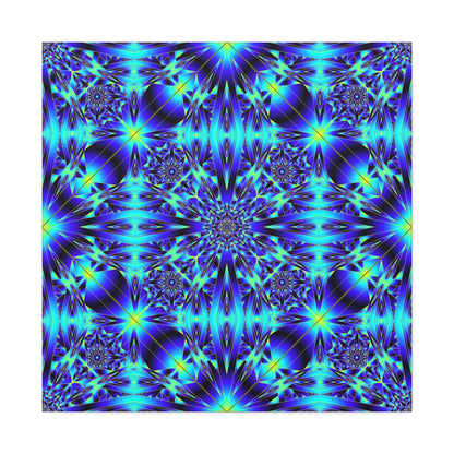 Blue Kaleidoscope Matte Canvas Wall Art — Stretched 1.25"