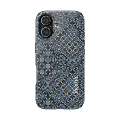 Protective Phone Case — Blue Mosaic Mandala Pattern