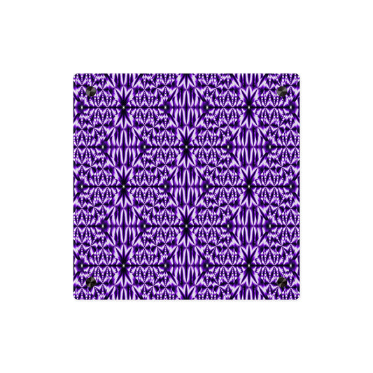 Purple Kaleidoscope Acrylic Wall Panel — Geometric Abstract Home Decor