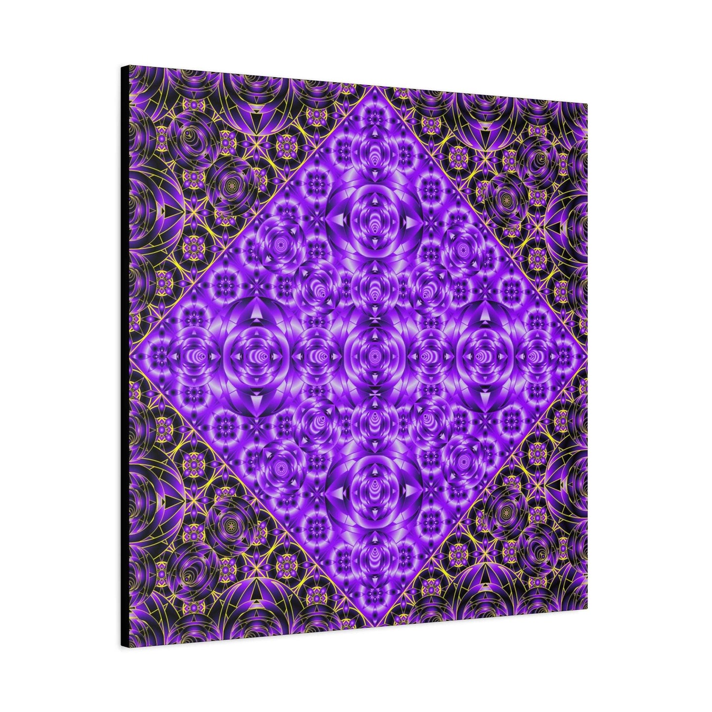Purple Kaleidoscope Canvas Art — Vibrant Geometric Wall Decor
