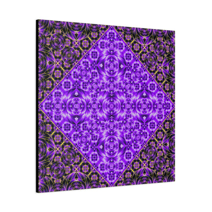 Purple Kaleidoscope Canvas Art — Vibrant Geometric Wall Decor