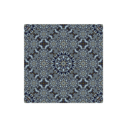 Acrylic Wall Art Panel — Blue Kaleidoscope Geometric Pattern