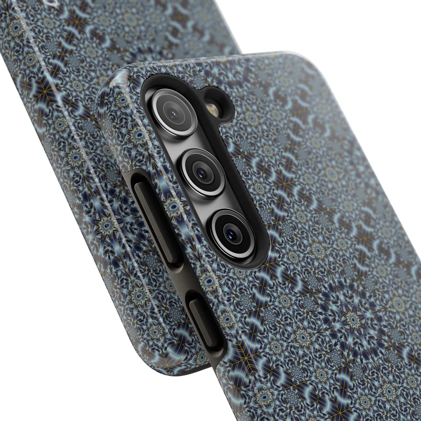 Protective Phone Case — Blue Mosaic Mandala Pattern