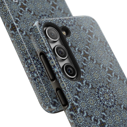 Protective Phone Case — Blue Mosaic Mandala Pattern