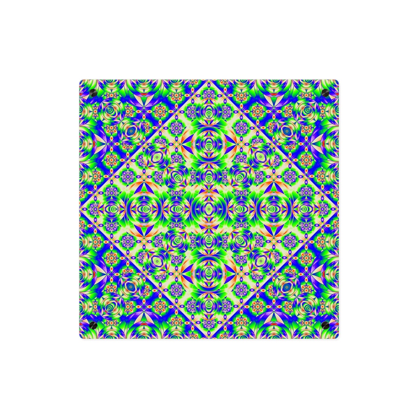 Psychedelic Kaleidoscope Acrylic Wall Art Panel