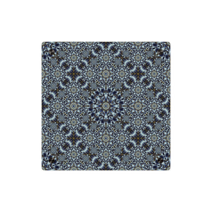 Acrylic Wall Art Panel — Blue Kaleidoscope Geometric Pattern