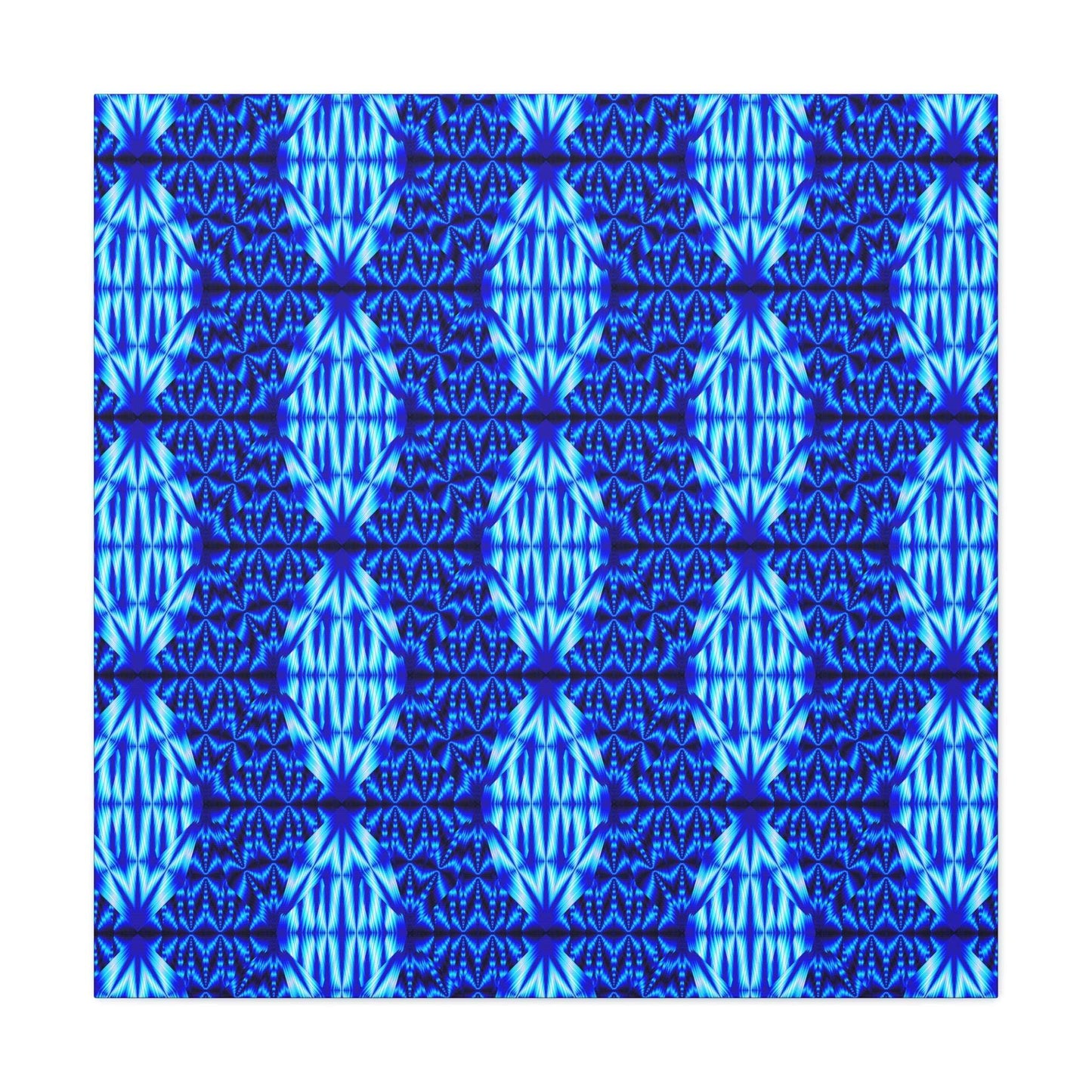 Blue Kaleidoscope Matte Canvas Wall Art