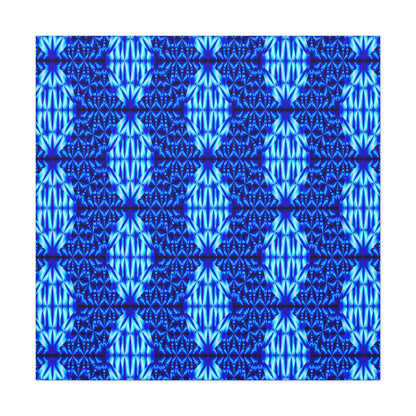 Blue Kaleidoscope Matte Canvas Wall Art