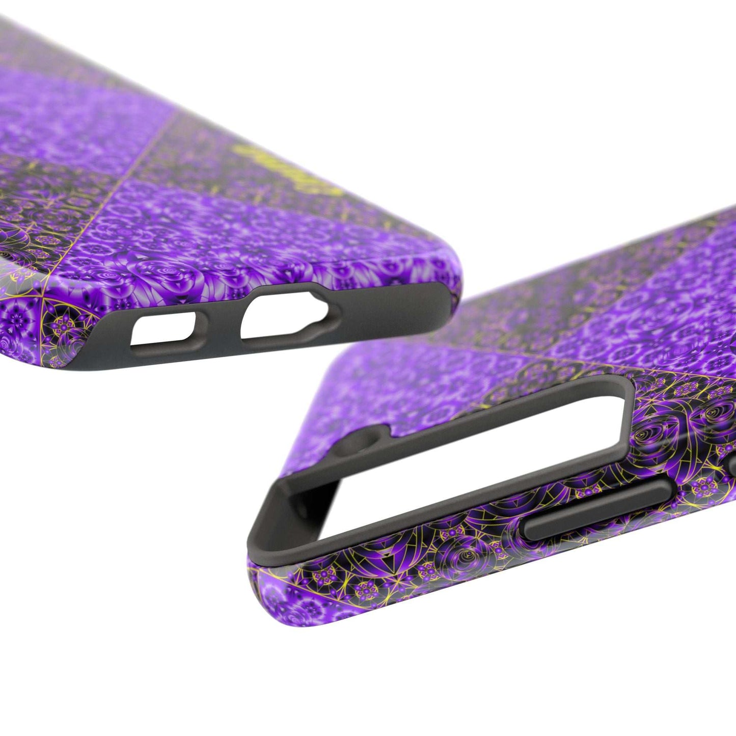 Personalized Purple Mosaic Tough Phone Case — Custom Name Phone Cover