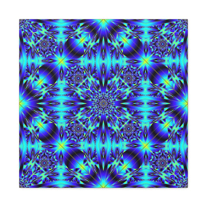 Blue Kaleidoscope Matte Canvas Wall Art — Stretched 1.25"